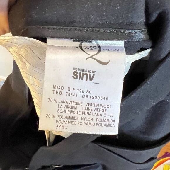 Alexander McQueen Black Wool Drop Crotch Tailored Pants - Picture 8 of 11